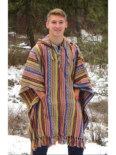 Ganesh Himal Trading - Wholesale Poncho - Women's - Brushed Cotton Poncho Hoodie (Fair Trade)2