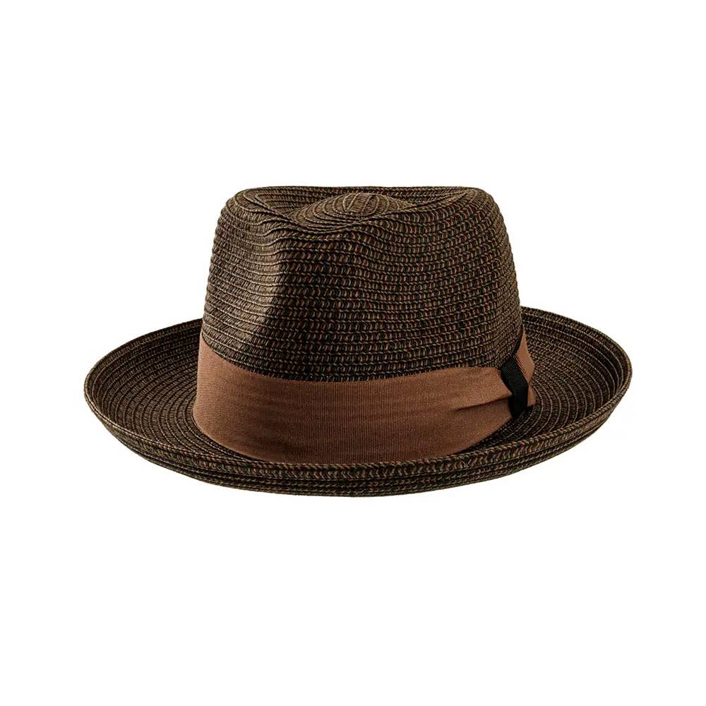 American Hat Makers - Wholesale Straw Hat - Unisex - Soft Straw Fedora Hat - Style Coronado3