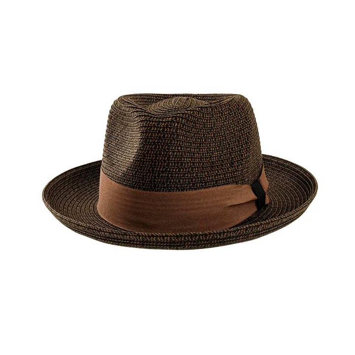 American Hat Makers - Wholesale Straw Hat - Unisex - Soft Straw Fedora Hat - Style Coronado3