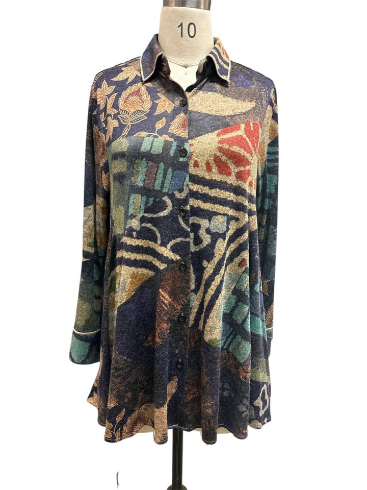 Chemise dorée à pois multiples pour femmes pour la vente par Kamana