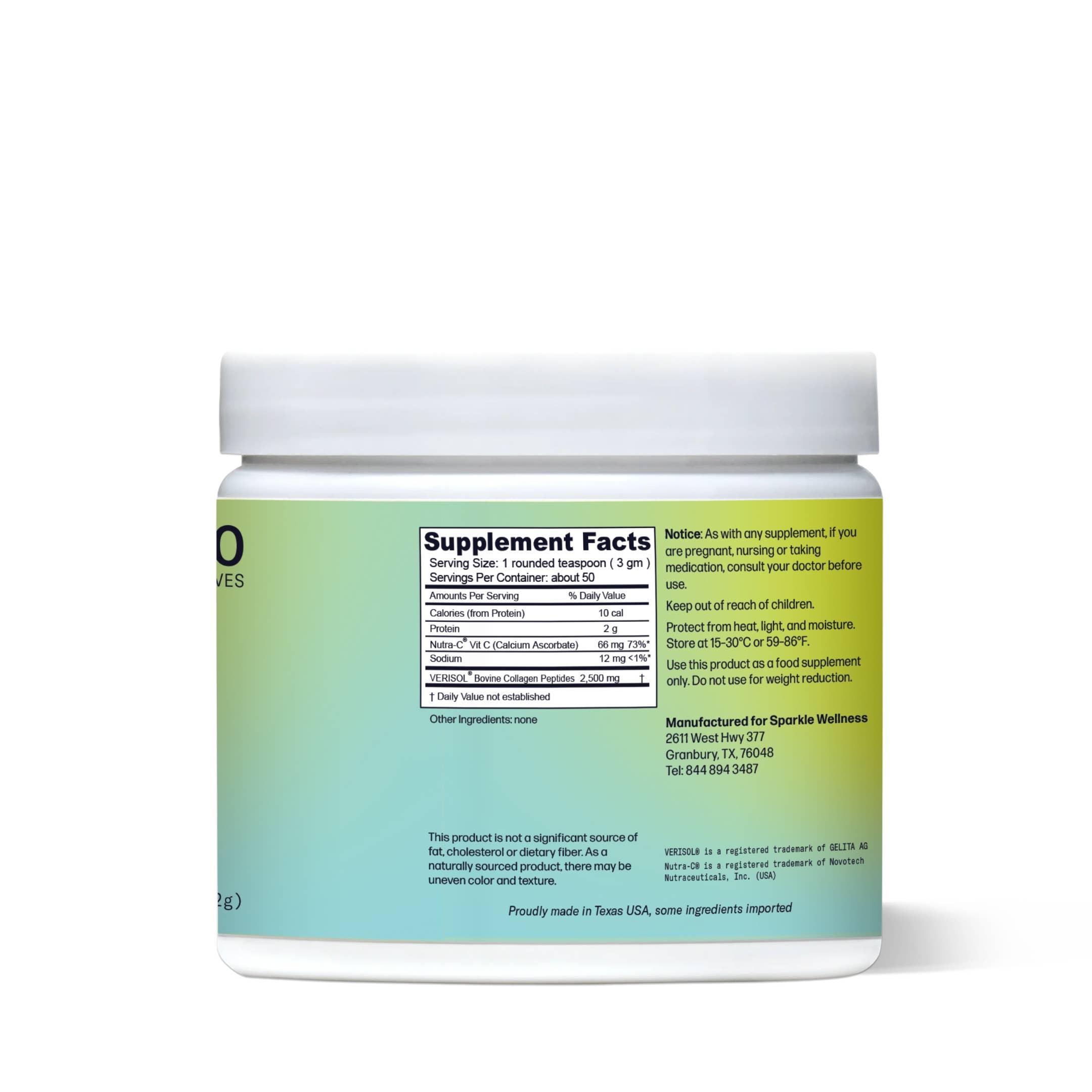 Sparkle Wellness - Wholesale Oral Supplement/Vitamin - Skin Boost Collagen Powder (No Flavor) [50-serves]2