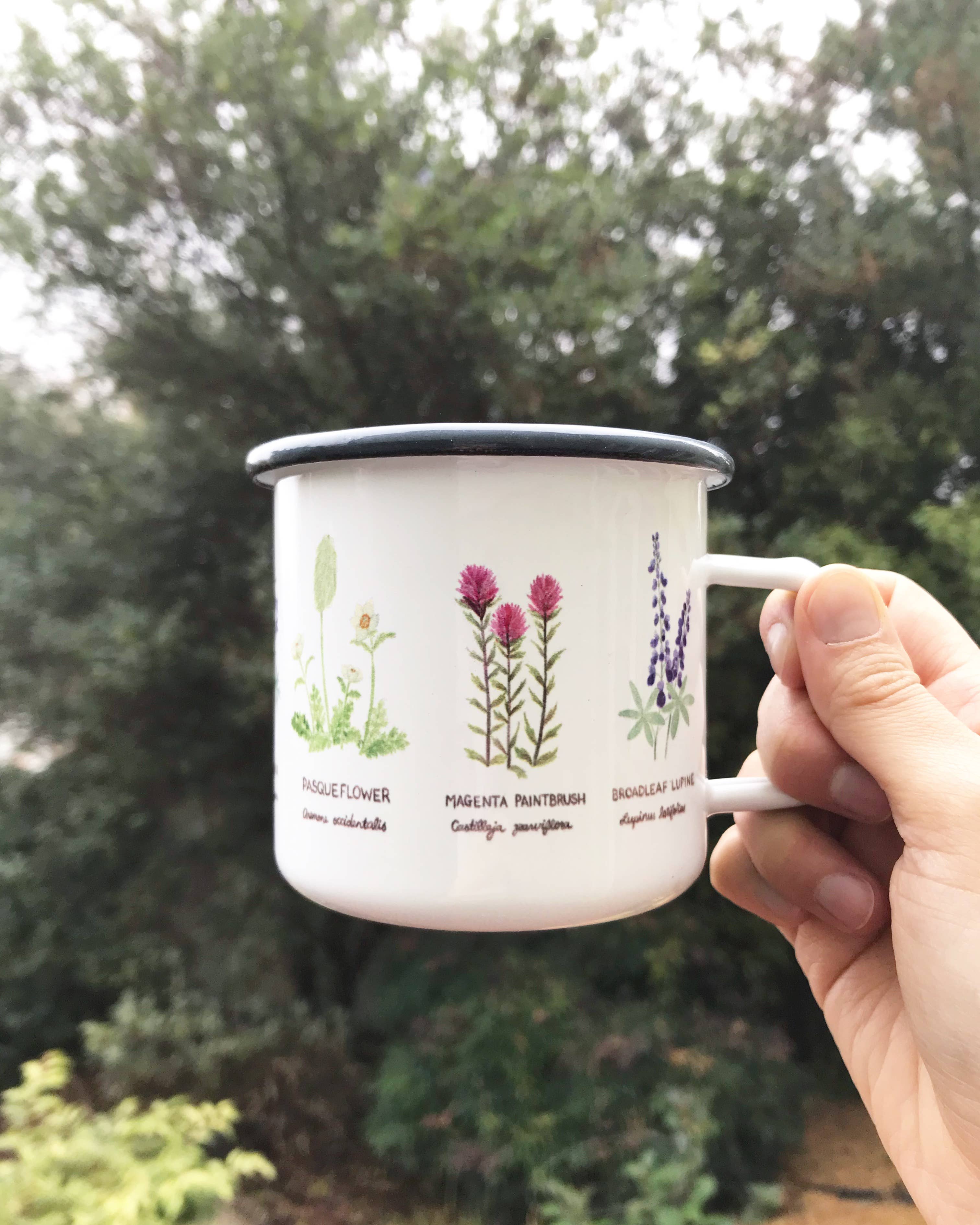 Yardia - Wholesale Coffee Mug - Wildflowers Camp Mug - Enamel Mug - Camping Mug2