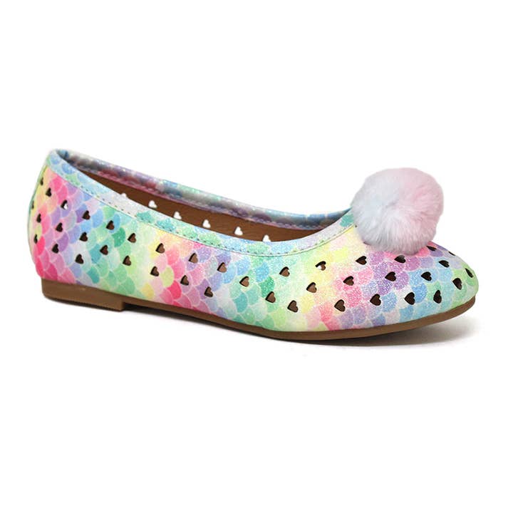 Zapato de Vestir con Pompones y Corazón Recortado Láser para Niñas YOKI para venta al por mayor de Yoki Girls