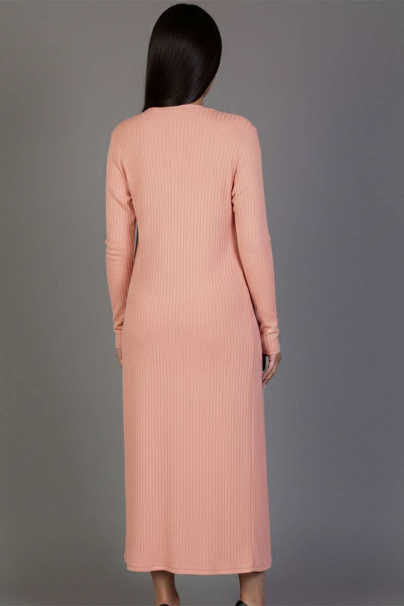 CAPELLA APPAREL - Wholesale Dress - Women's - Ribbed Cardigan & Cami Midi Bodycon Dress29