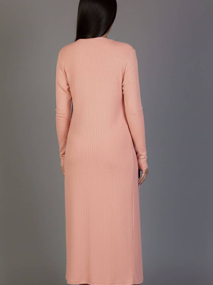 CAPELLA APPAREL - Wholesale Dress - Women's - Ribbed Cardigan & Cami Midi Bodycon Dress29