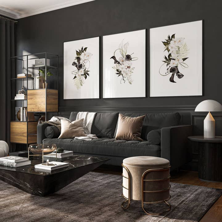 Botanical Print Set | Set of 3 wall art prints for wholesale by About Wall Art