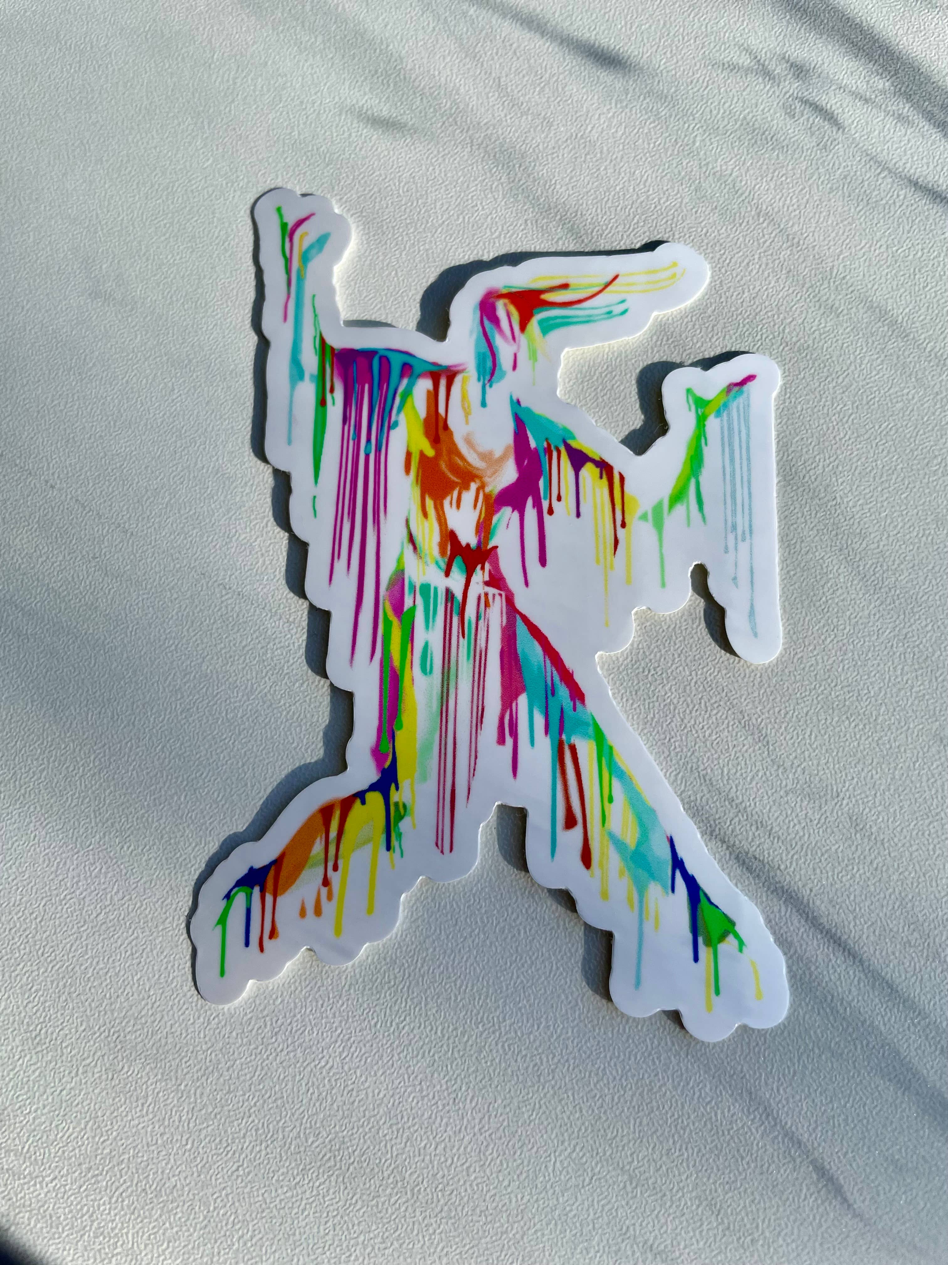 Denali & Co. - Wholesale Sticker - Colorful Drip Art Dancer Sticker – 2.6” x 4” Vinyl Sticker1