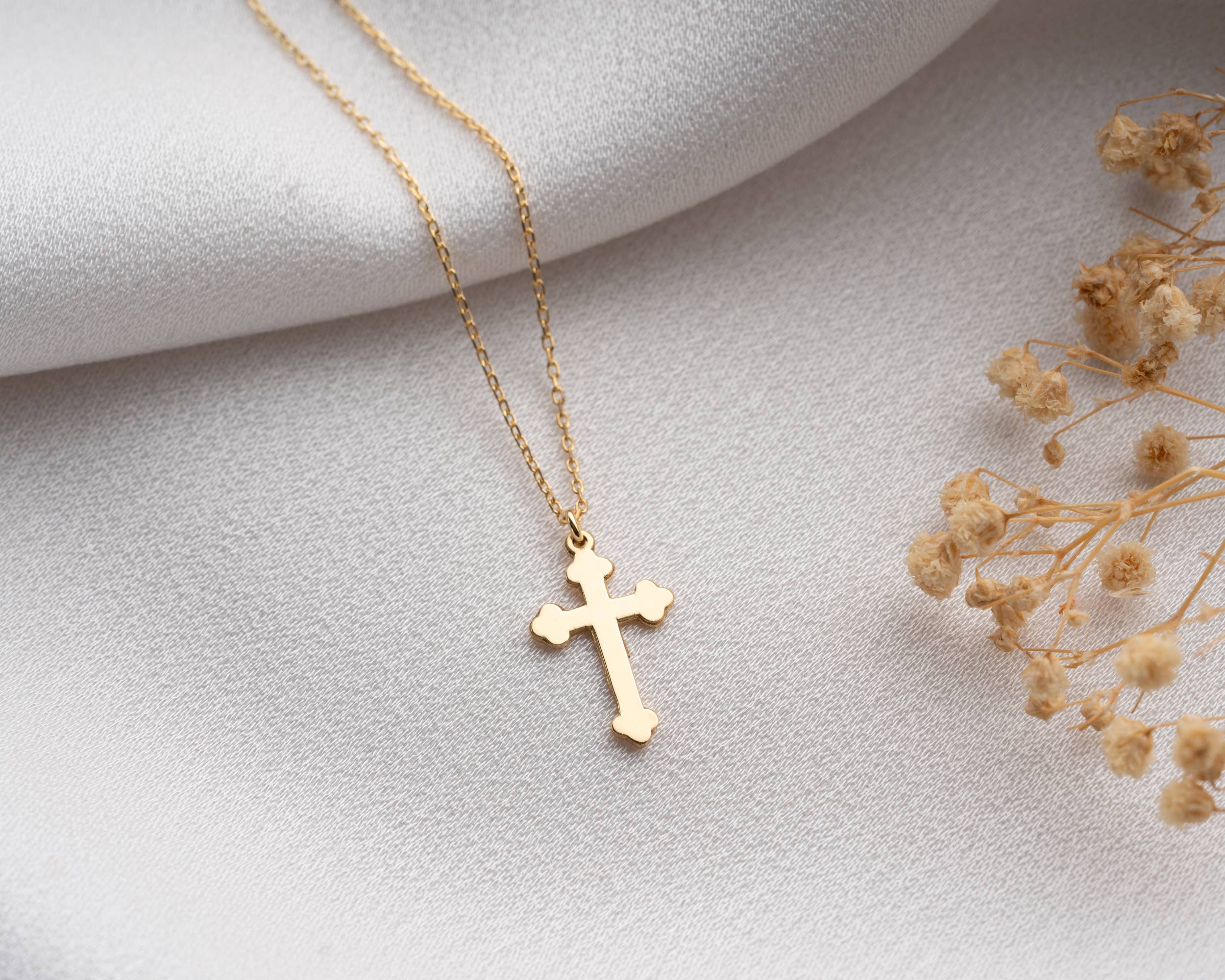 Tina Custom Jewelry - Wholesale Pendant/Charm Necklace - Orthodox Cross Necklace | Christian Baptism Gift for Her1