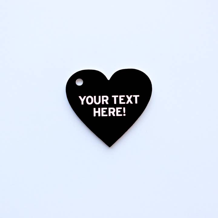 The Laundry Room Shop - Wholesale Keychain – Unisex - Customizable Personalized Engraved Plastic Keychain - Heart2