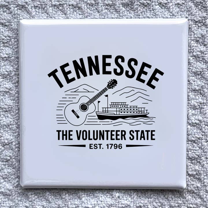Aimant d'État Tennessee 2x2" - Souvenir de Frigo Fait Main pour la vente par Made With Aloha Magnets,llc
