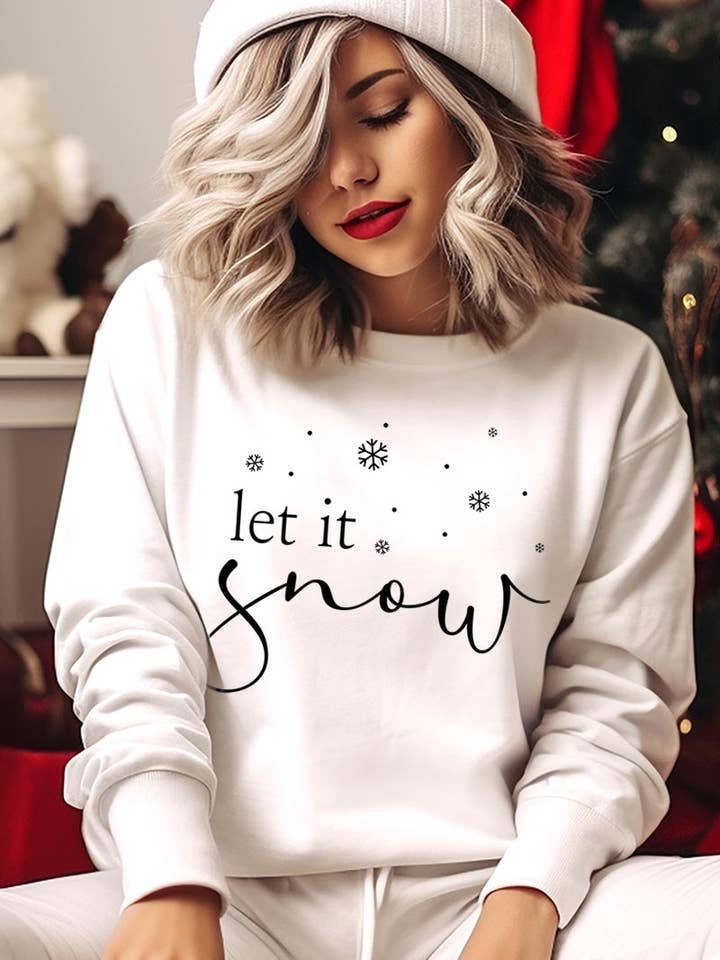 Let it Snow Graphic Fleecetrøjer for engroshandel hos COLORBEAR