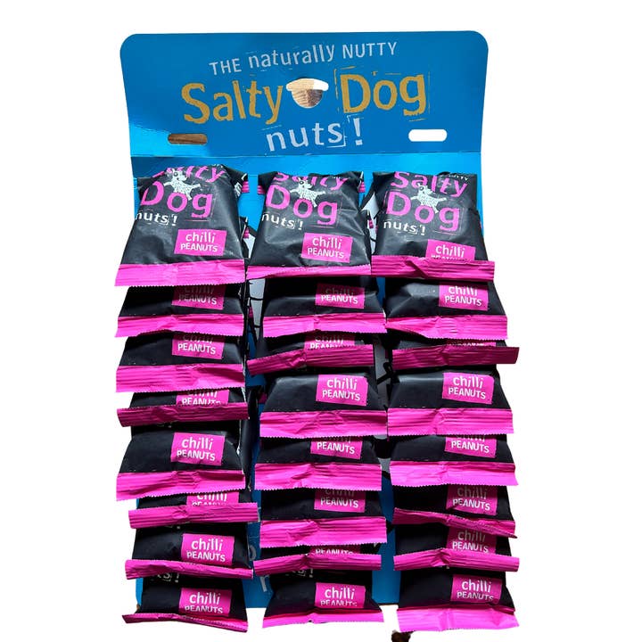 Salty Dog Brands Ltd – wholesale Nuts – Salty Dog, Chilli Peanuts 24 x 45g (pub card)