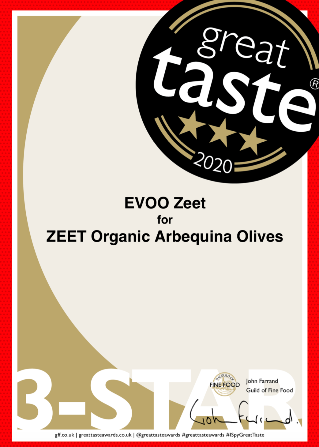 ZEET – wholesale Olives – GREAT TASTE WINNER ARBEQUINA ORGANIC OLIVES 210G3