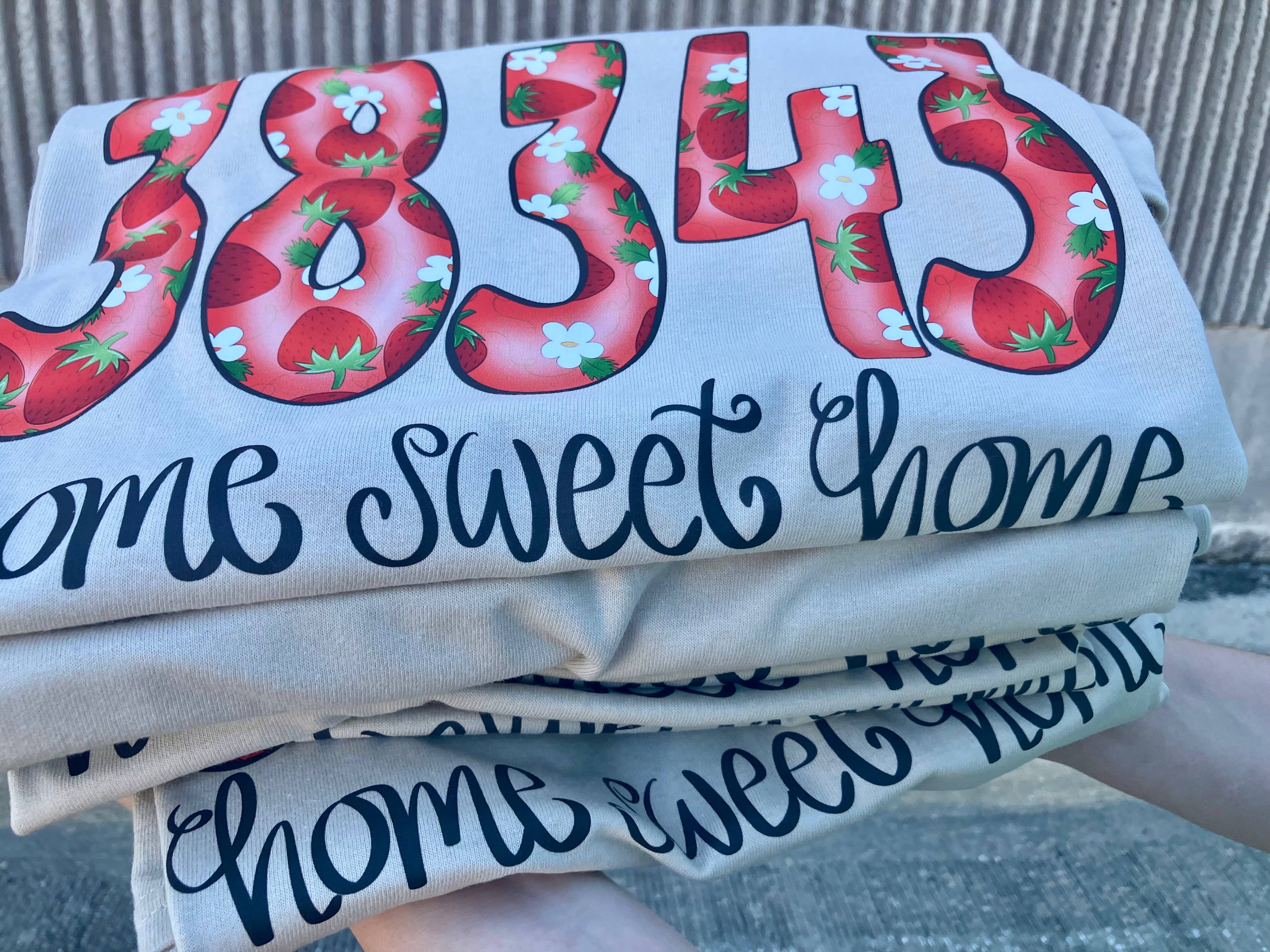 on the Bayou - Wholesale Screen Printed T-Shirt - Women's - Fruits of summer Strawberry custom zip code t-shirt2