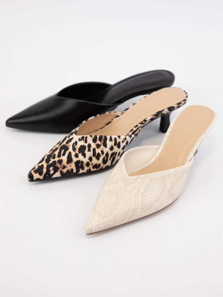 CCOCCI - Wholesale Low heels – Women′s - JAVANA V-CUT TOPLINE POINTED-TOE KITTEN HEELS5