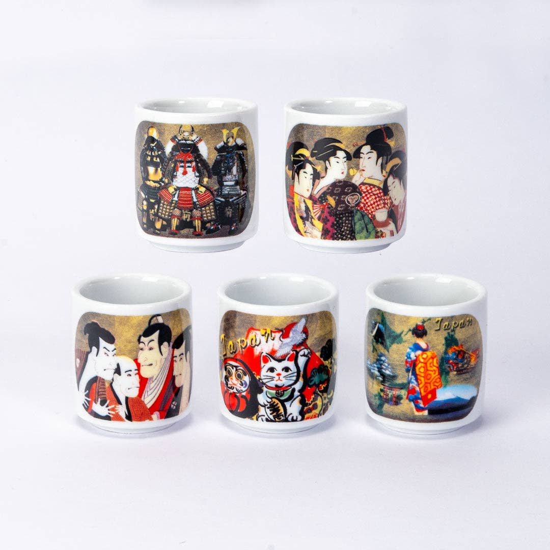 Urban Tokyo - Wholesale Coffee Mug - 5 Piece 1.5oz Sake Cup Gift Set Japan Edo JP (1/60)4
