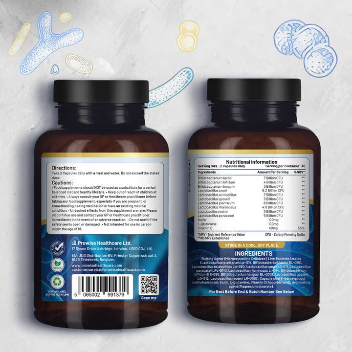 Prowise Healthcare - Wholesale Oral Supplement/Vitamin - Pro Bio Cultures Complex Probiotics and Prebiotics