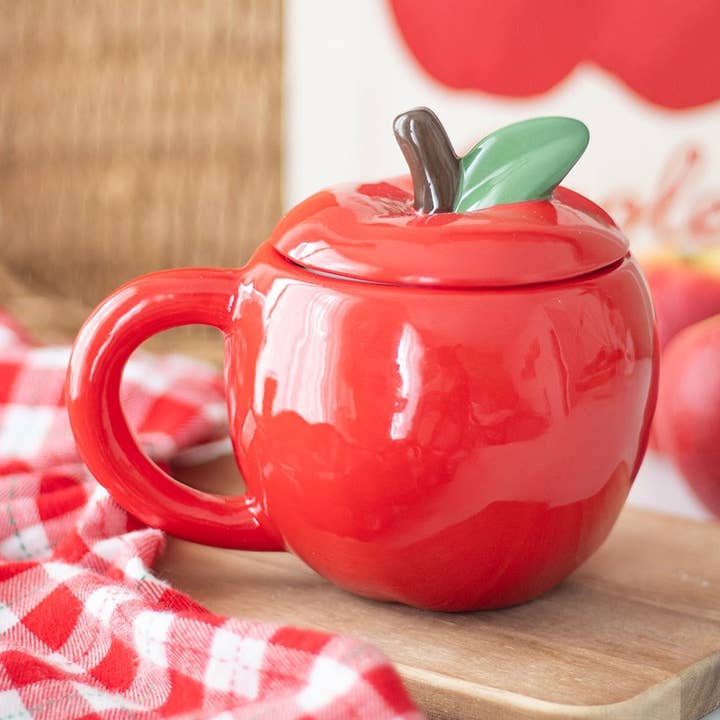 Something Different Wholesale - Wholesale Coffee Mug - Apple Shaped Lidded Mug0