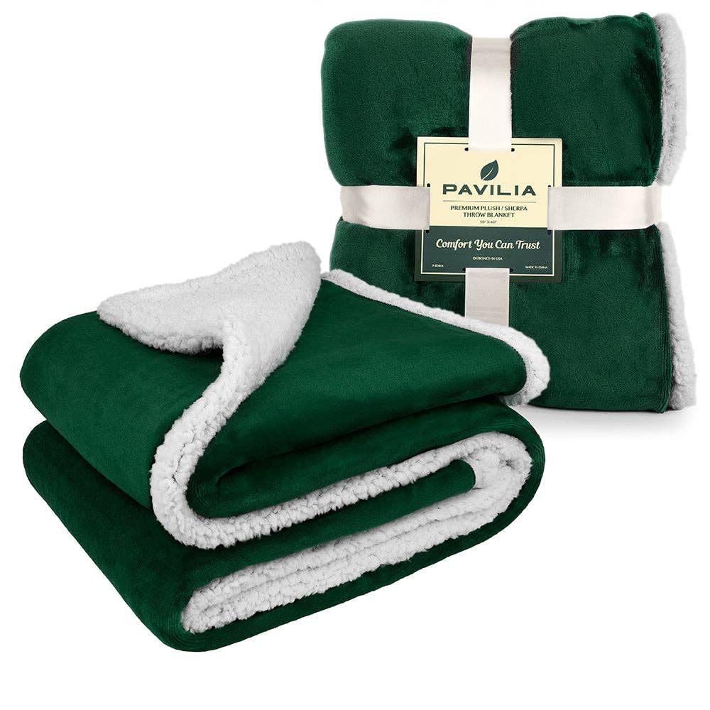 Pavilia – Manta para sofá por atacado – Cobertor Premium Sherpa Fleece47