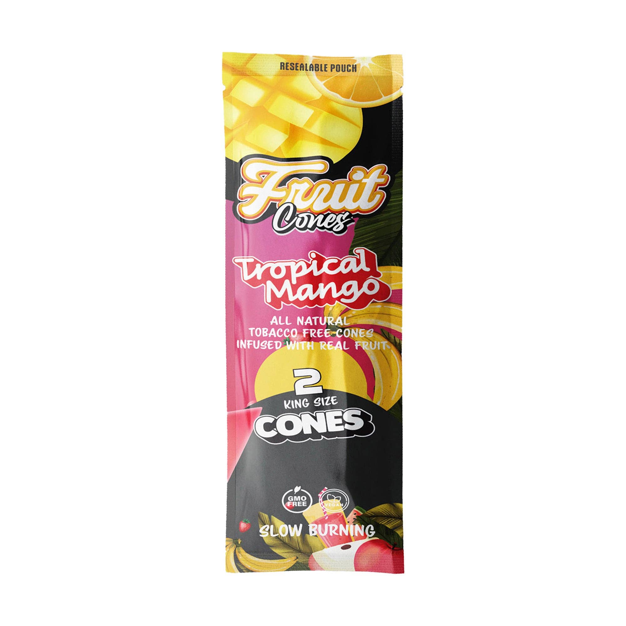 Cannatron - Wholesale Retailer Display - Paper & Novelty - Fruit Cuts Natural Pulp Cones - King Size - 2pk - 10ct10