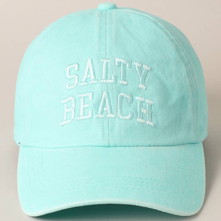 Fashion City - Wholesale Baseball Cap - Women's - Salty Beach Text Embroidery Baseball Cap12