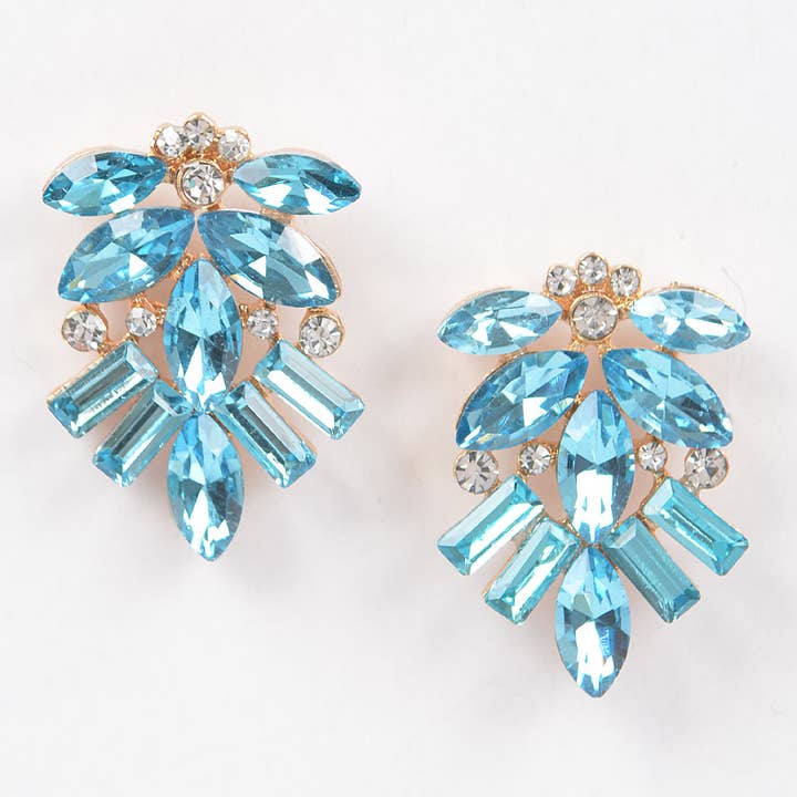 Strass-Ohrring — 0,75 x 1,15 Zoll Design für den Großhandel von 3AM BY H&D ACCESSORIES