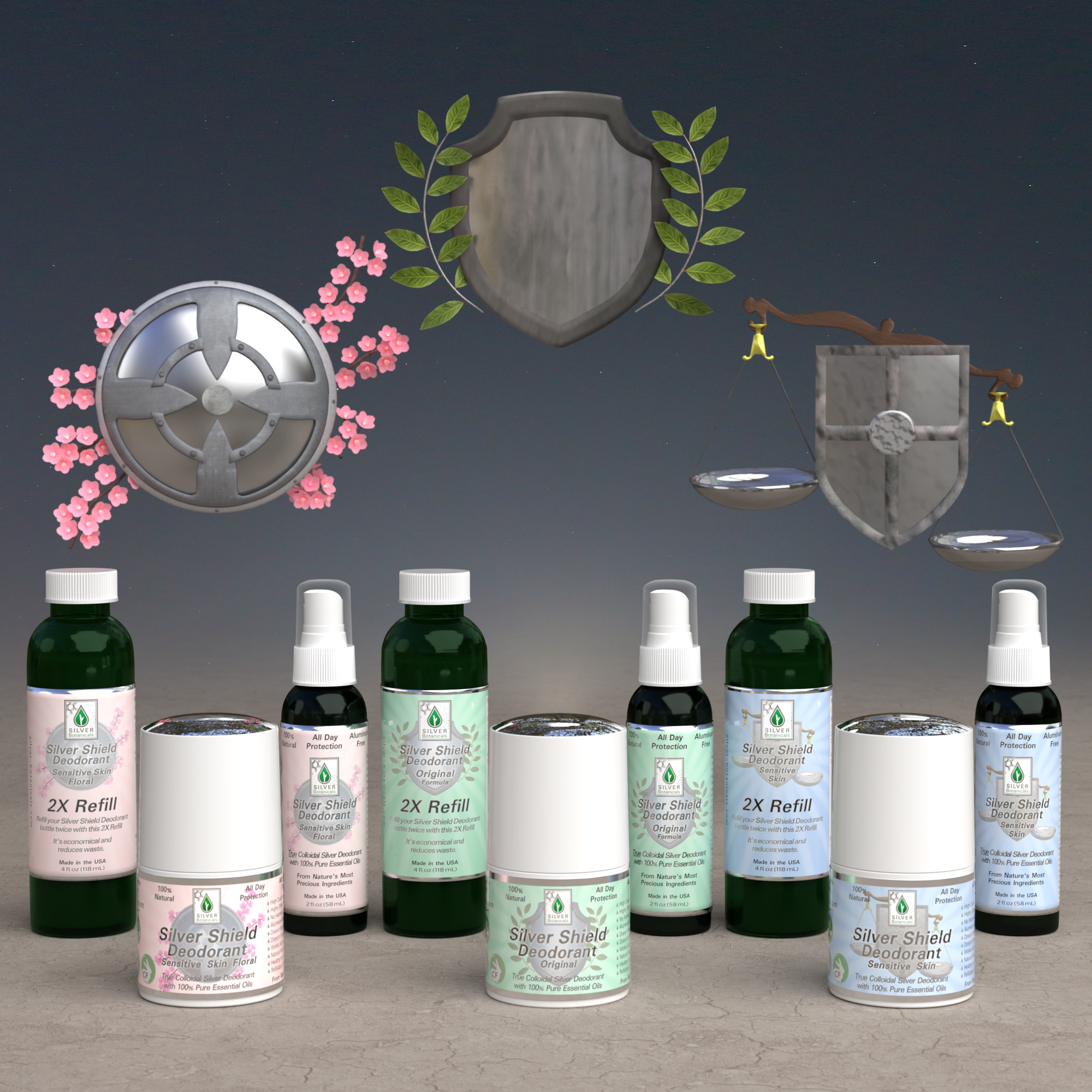 Silver Botanicals - Vendita all'ingrosso Deodorante - Unisex - Silver Shield Deodorante - Roll-on, 2 oz3