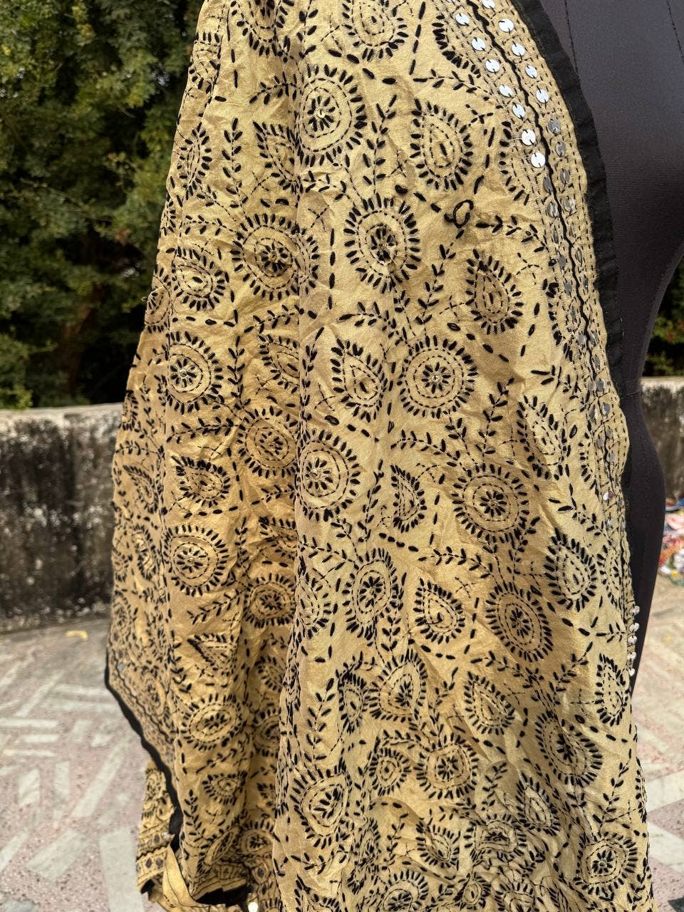 bhavnas boutique – Großhandel Schultertuch – Damen – Jaipuri Rajasthani Baumwollstickerei Frauen Phulkari Dupatta5