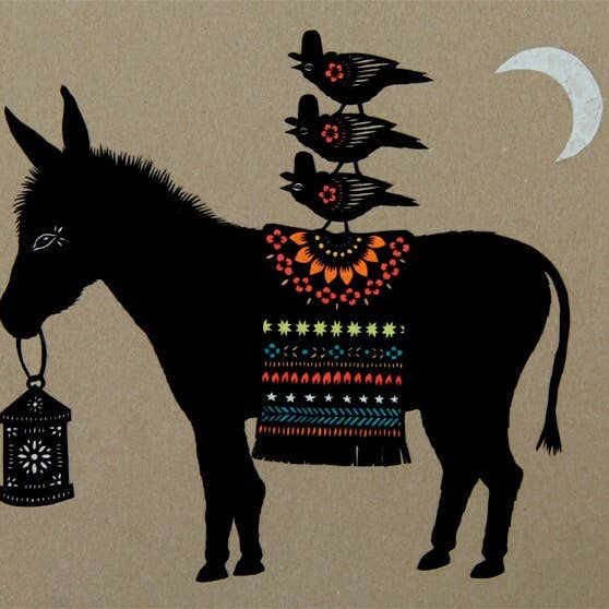 Cavaleiros Noturnos - Corte Papel Art Print 11 x 14 polegadas por atacado de Rural Pearl: Cut Paper Art by Angie Pickman