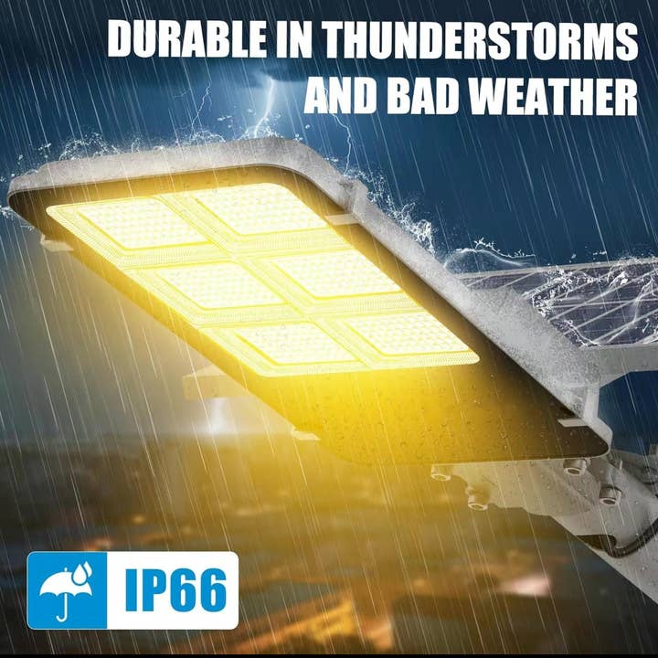 OutdoorSolarOutlet - Wholesale Outdoor/lawn light - 1800W Tri-Color Solar Street Lights Outdoor - Multi-Color
Adjustable Lighting - 7000K LED Street Light with Remote Control - Ideal for Parking Lot, Yard, Plaza - solar parking lot lights3