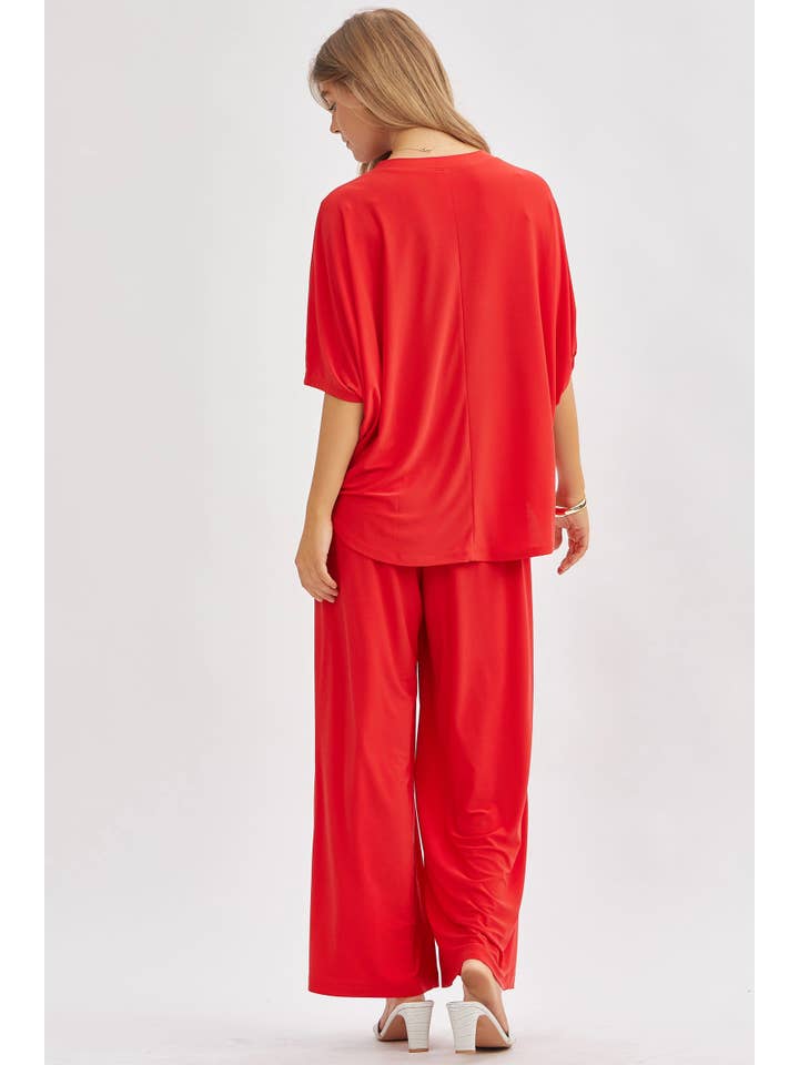 Dear Scarlett – wholesale Set med topp och byxa – Dam – Flowy Topp + Vida Byxor Set TRVSET-COASTAL