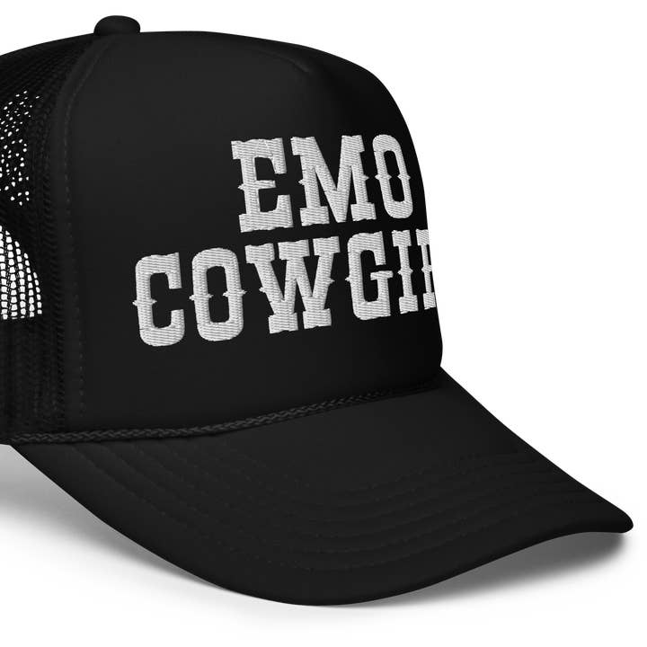 Goth Cloth Co. - Wholesale Trucker Hat - Women's - Emo Cowgirl Embroidered Foam Trucker Hat22