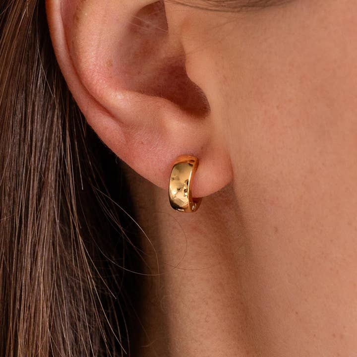 Stainless steel mini hoop earrings for wholesale by Victoire Collection