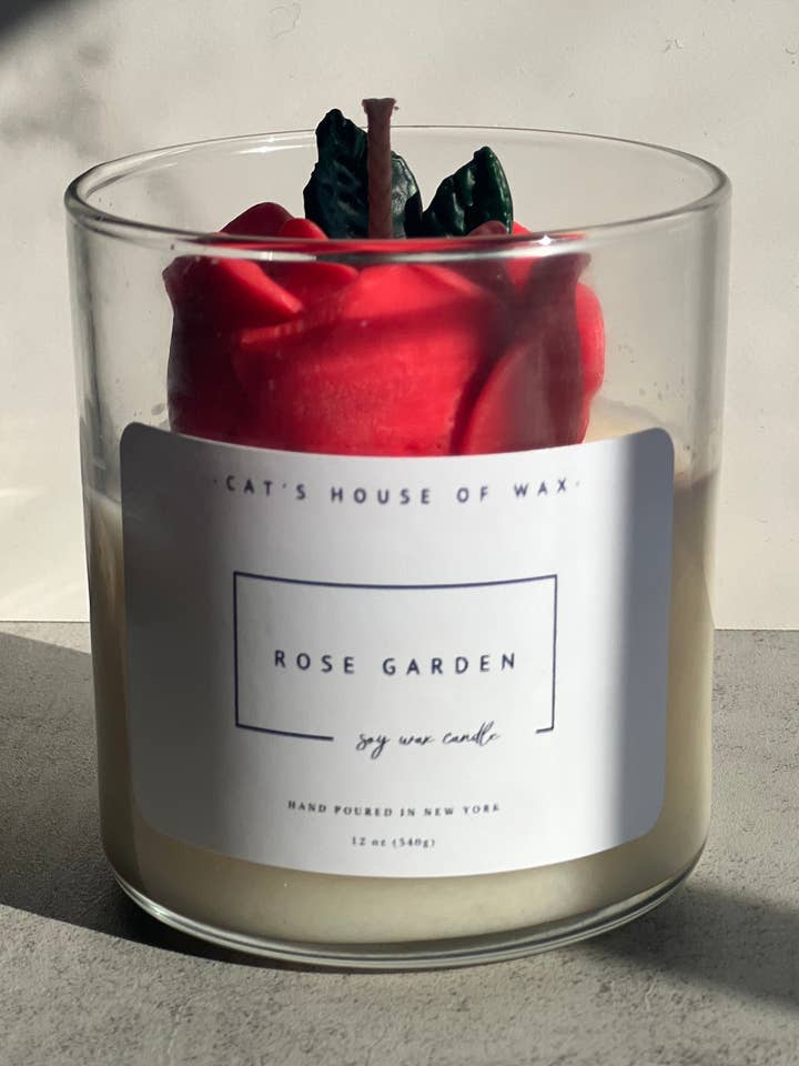 Vela de cera de soja con aroma a jardín de rosas para venta al por mayor de Cat’s House of Wax