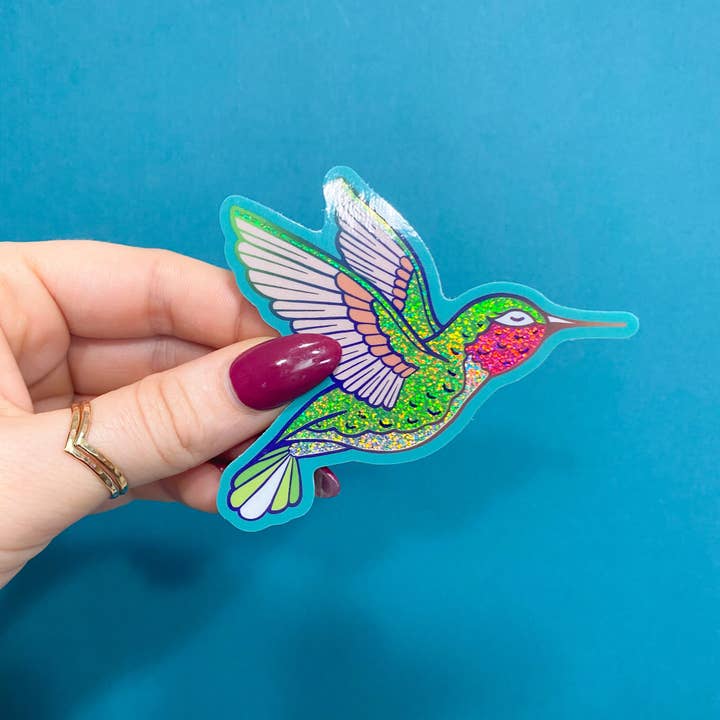 Chelzart - Wholesale Sticker - Hummingbird Sticker Rainbow Glitter | Hummingbird l Decal4
