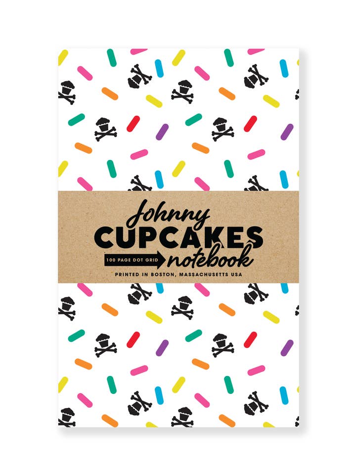 Sprinkles White Notebook - 100 Page Dot Grid for wholesale by Johnny Cupcakes