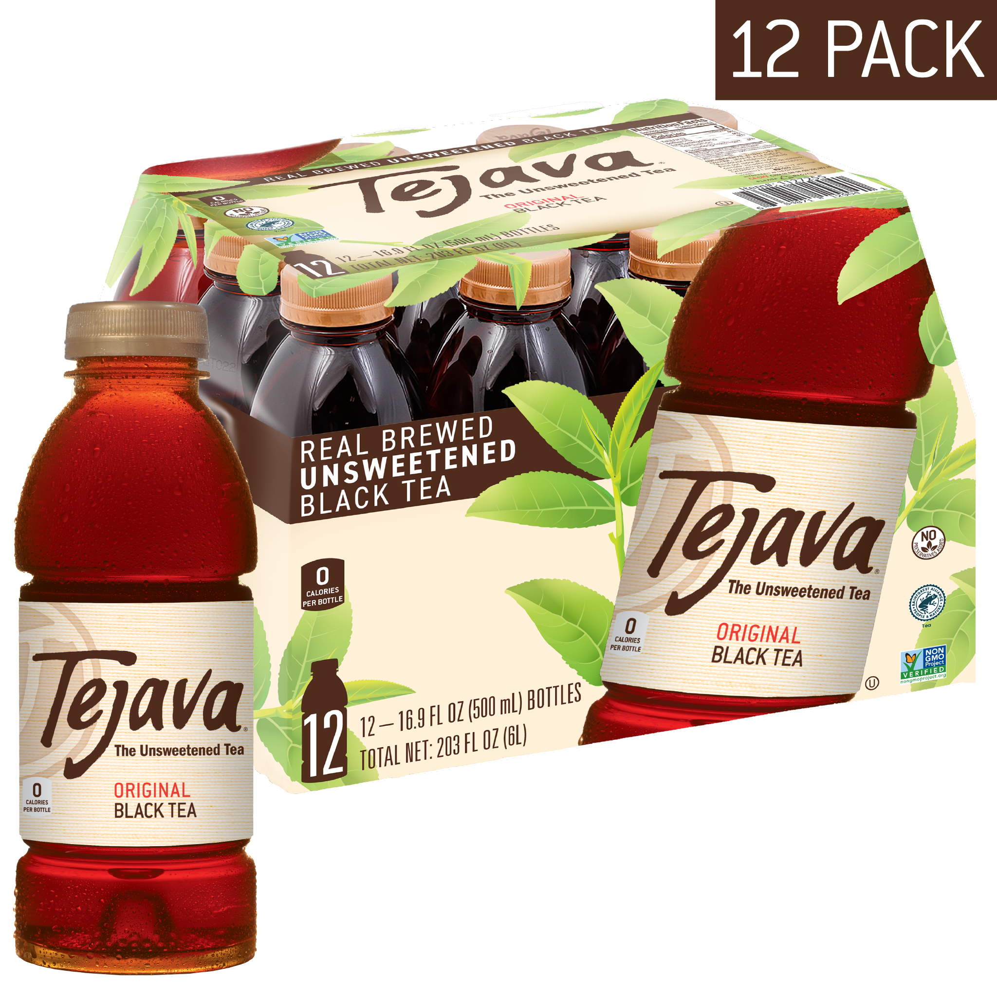 Crystal Geyser Water Company - Wholesale Iced Tea - Tejava Original Unsweetened Black Iced Tea (pack of 12)1