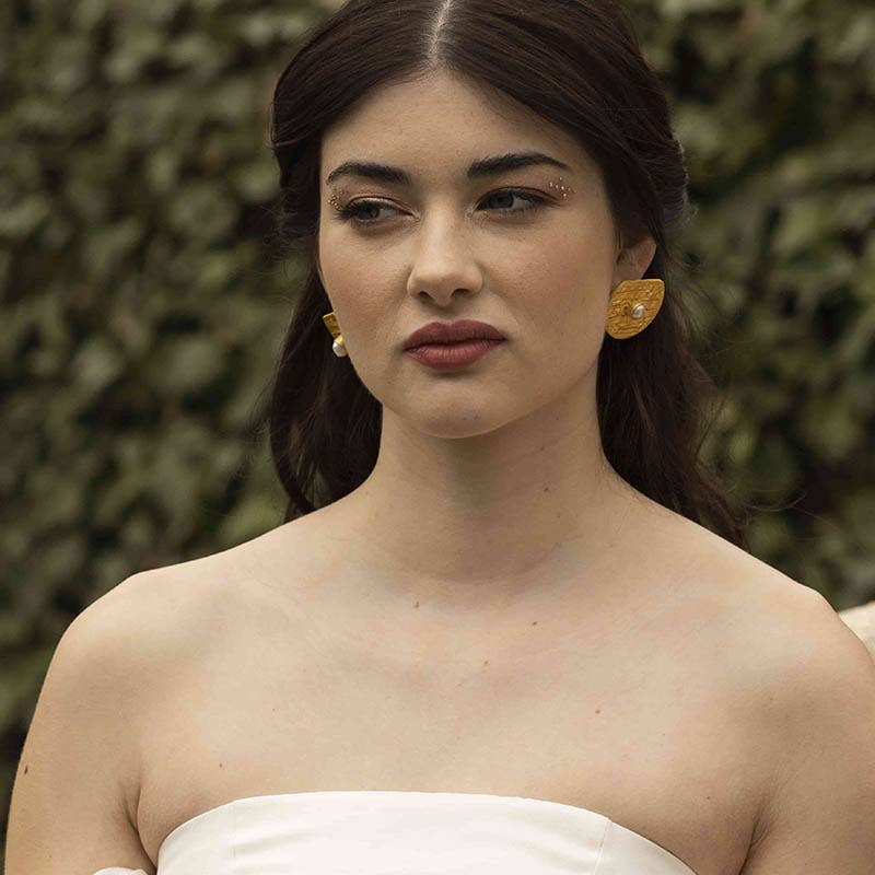 ACUS – Brincos de pino por atacado – Brincos pérola Kreis em relevo circular1