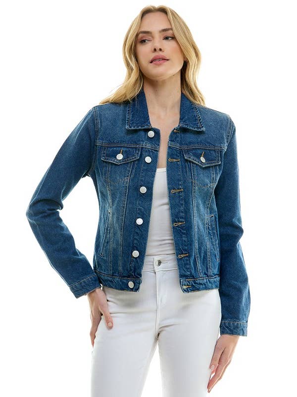 BLUE AGE - Wholesale Denim jacket – Women's - LADY CASUAL COTTON DENIM JEAN JACKET (OPEN PACK)6
