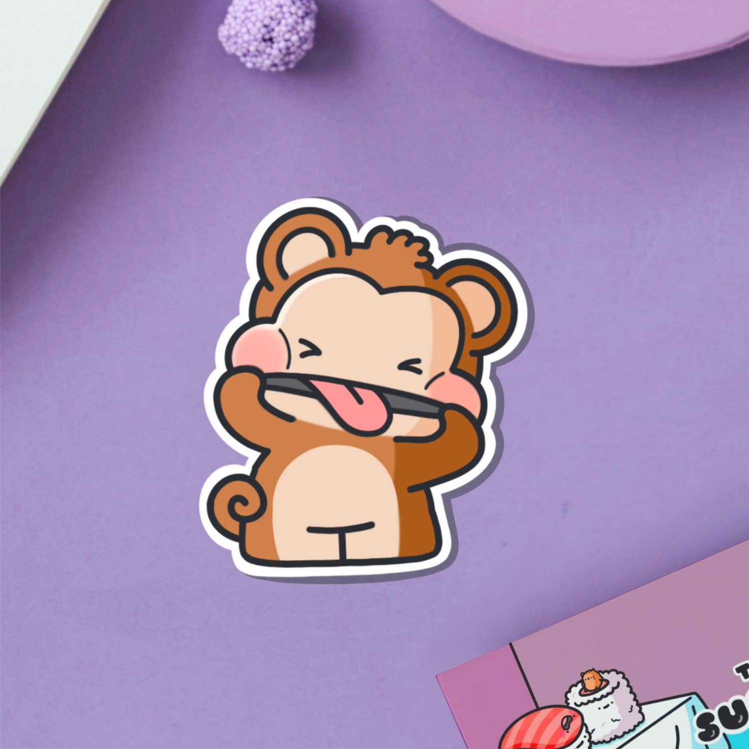 Toastedink – wholesale Sticker – Cheeky Monkey Vinyl Sticker | Cute Stickers2