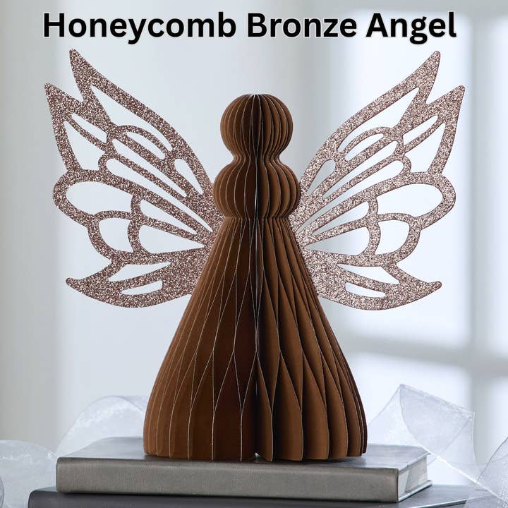 Honeycomb Angels, Paper ornaments, snowmen, snowflakes for wholesale by Your Heart's Content