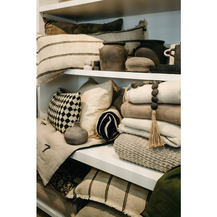 Indaba Trading - Wholesale Throw/Decorative Pillow - Linen French Mattress Chambray