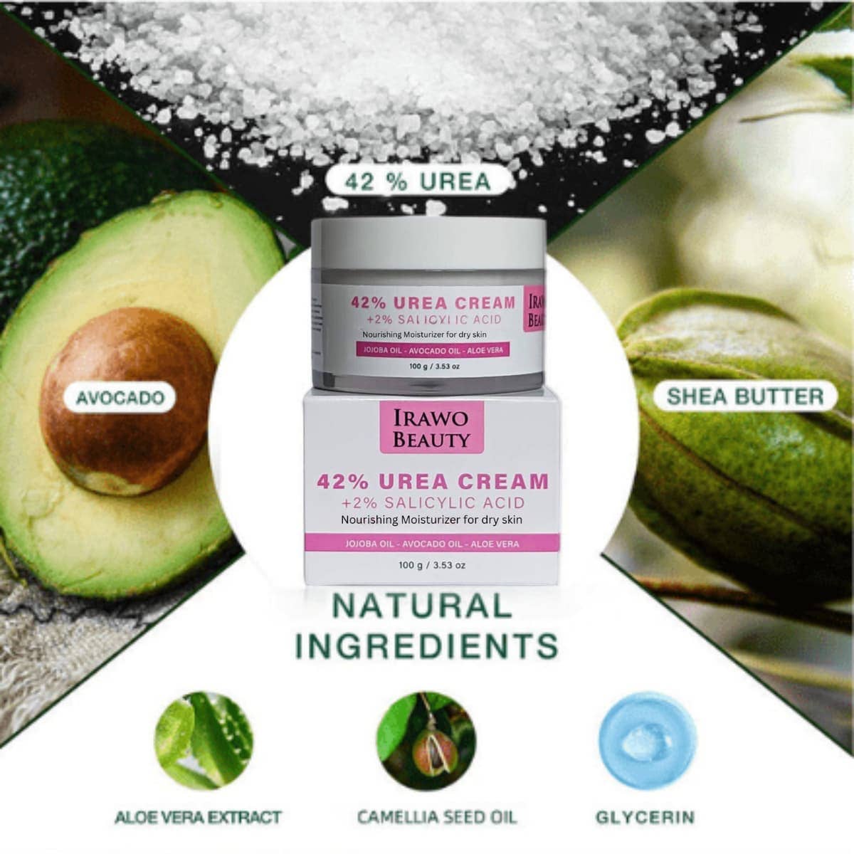 Irawo Beauty - Wholesale Facial Moisturizer - Hydrating 42% Urea Cream3