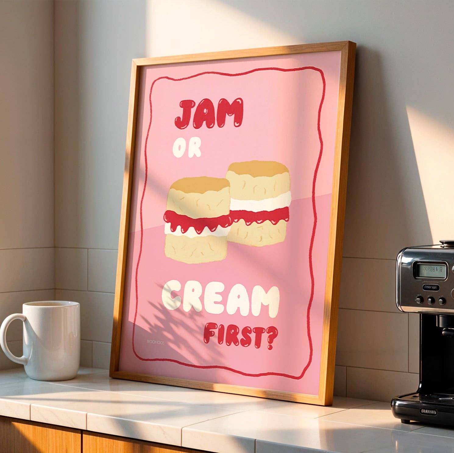 Woo Hoo Prints - Wholesale Kunstprint - JAM OF ROOM EERST?  SCONES, THEESALON, BAKKERIJ, PRINT6