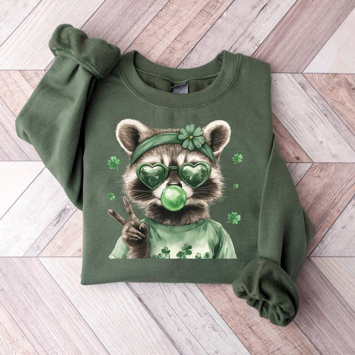 Maglietta di San Patrizio con procione, maglione del giorno di Patty per la vendita all'ingrosso da parte di DLT Ecommerce