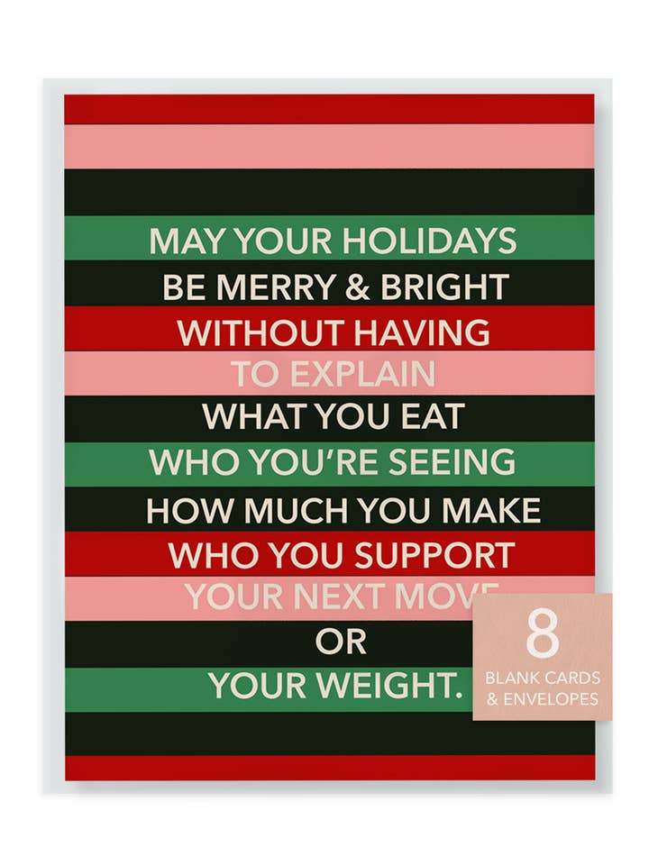 No Questions Holiday Card: Boxed Set of 8 for wholesale by Announce Divinely