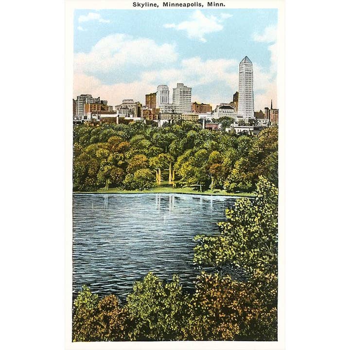 Greeting Card MN-54 Skyline, Minneapolis for wholesale by Found Image Press