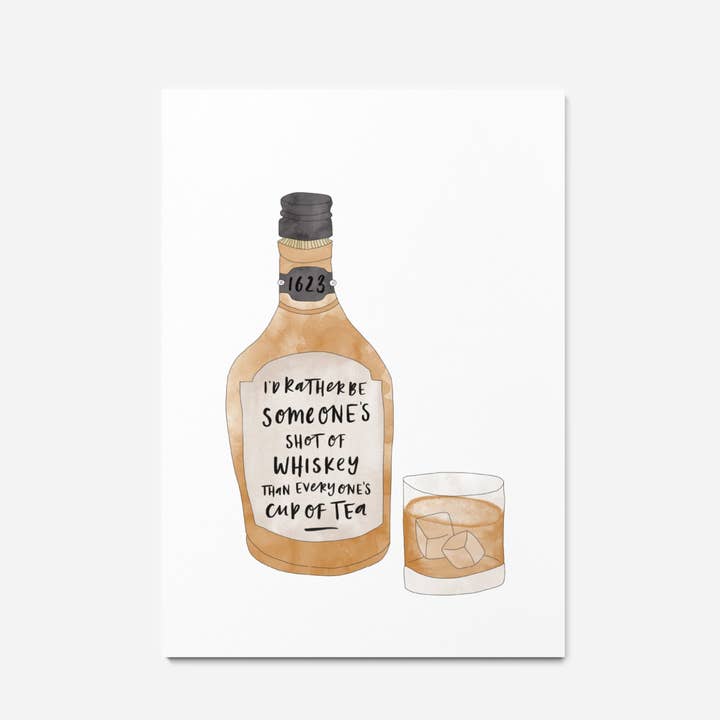 Shot of Whiskey Print for wholesale by In the Daylight