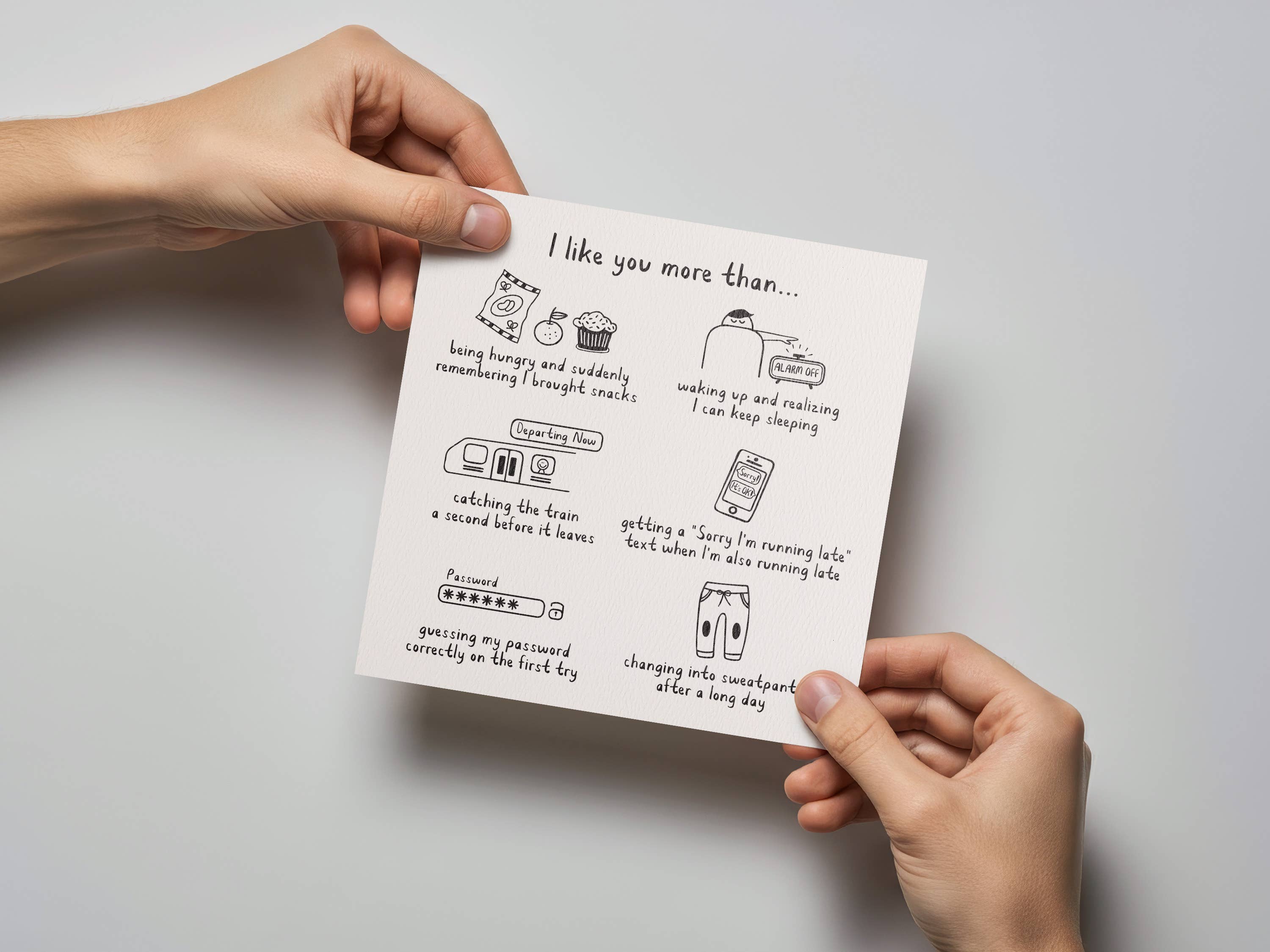 Kwohtations - Wholesale Love Card - I Like You More Than Valentine's Day Card2