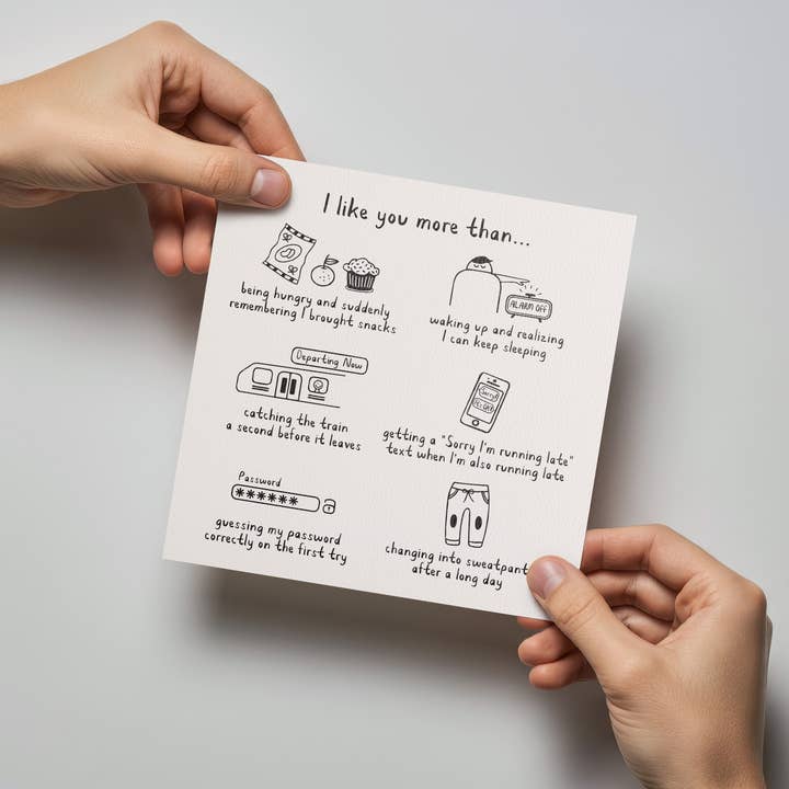 Kwohtations - Wholesale Love Card - I Like You More Than Valentine's Day Card2